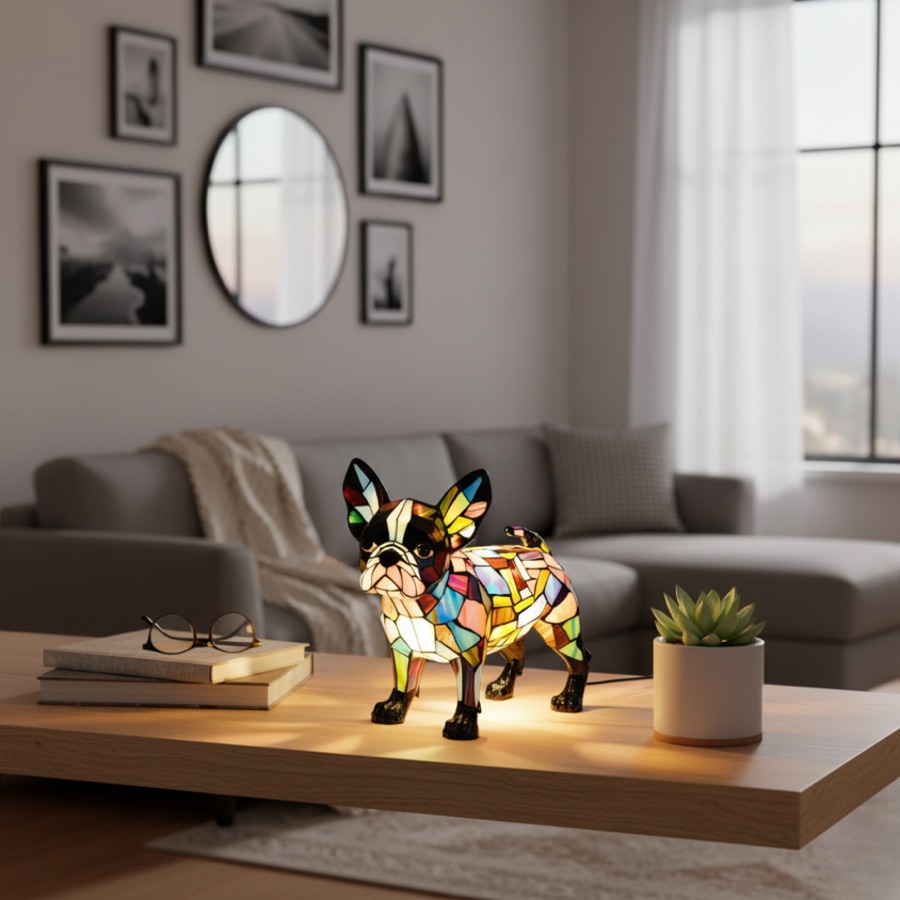 Luminária Elegância Boston Terrier