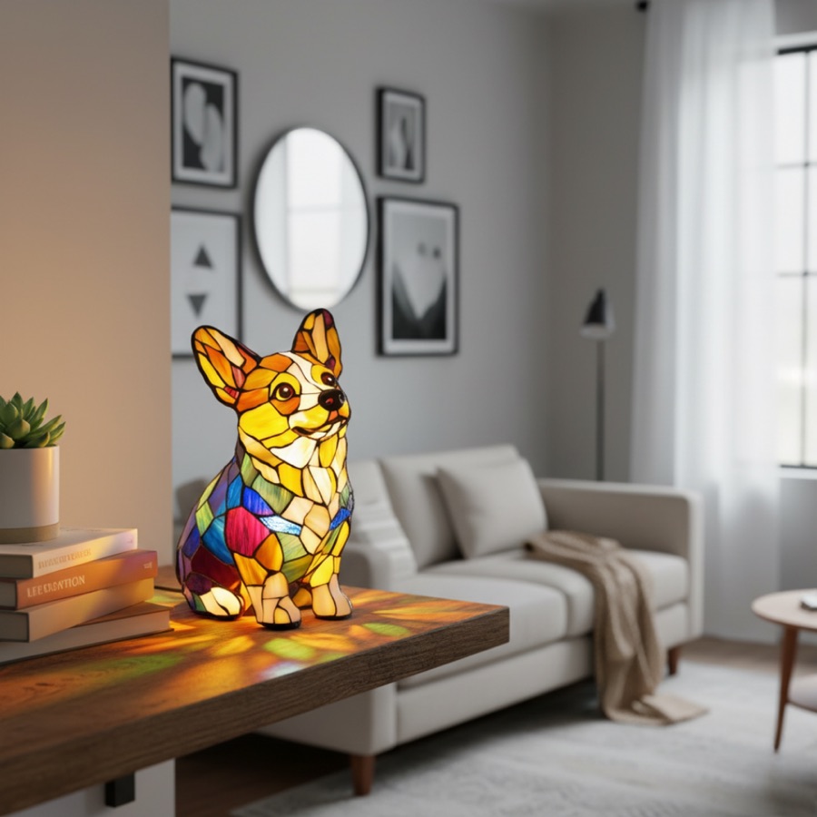 Luminária Felicidade Corgi