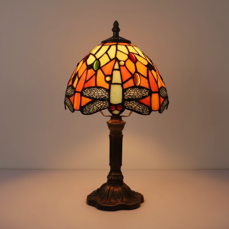 Luminária de Mesa LED Vitral Decorativa