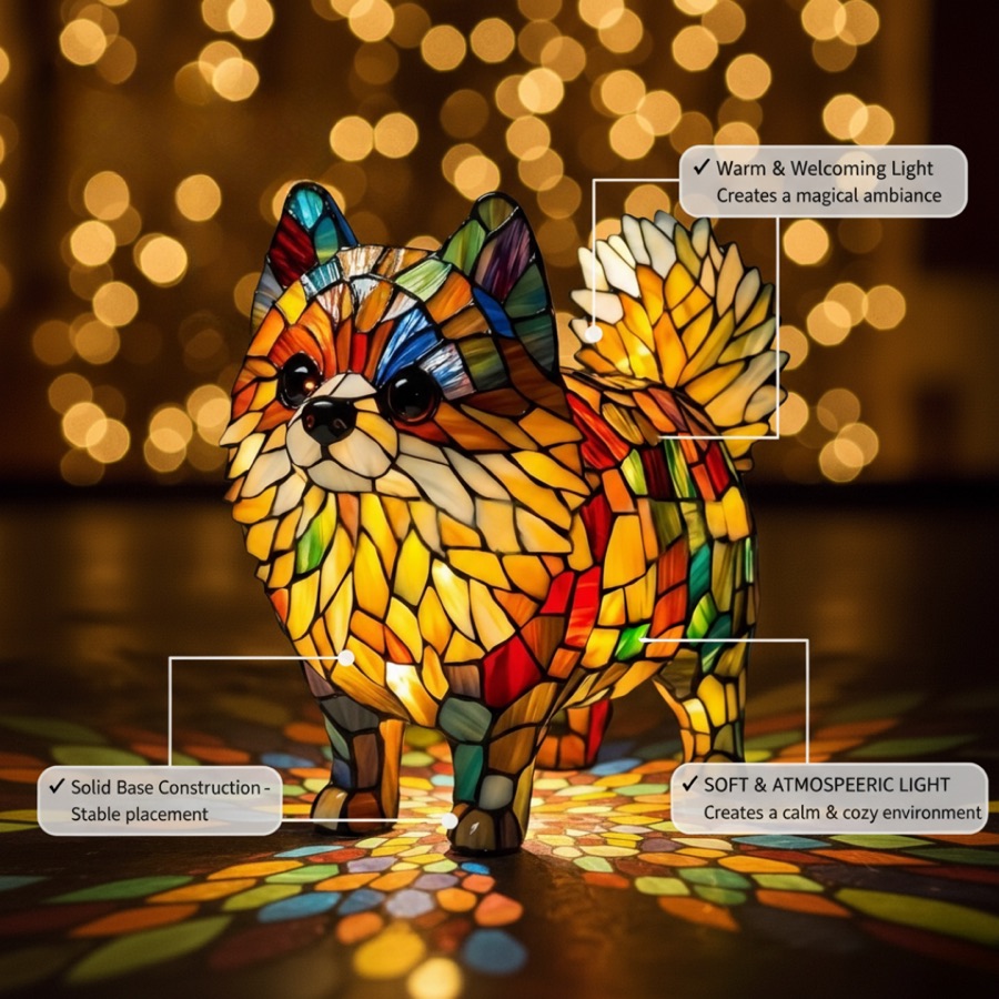 Luminária Pomeranian Vibrante