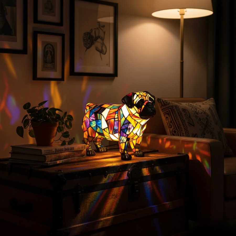 Luminária Pug Brilhante