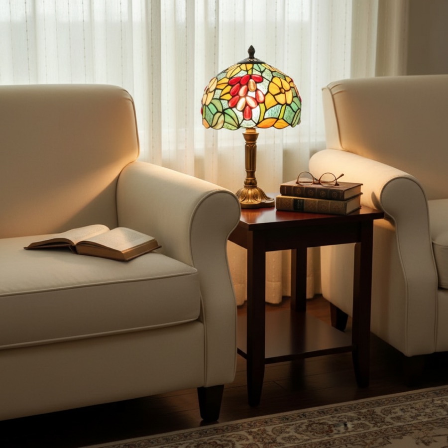 Luminária de Mesa LED Rococó Barroca