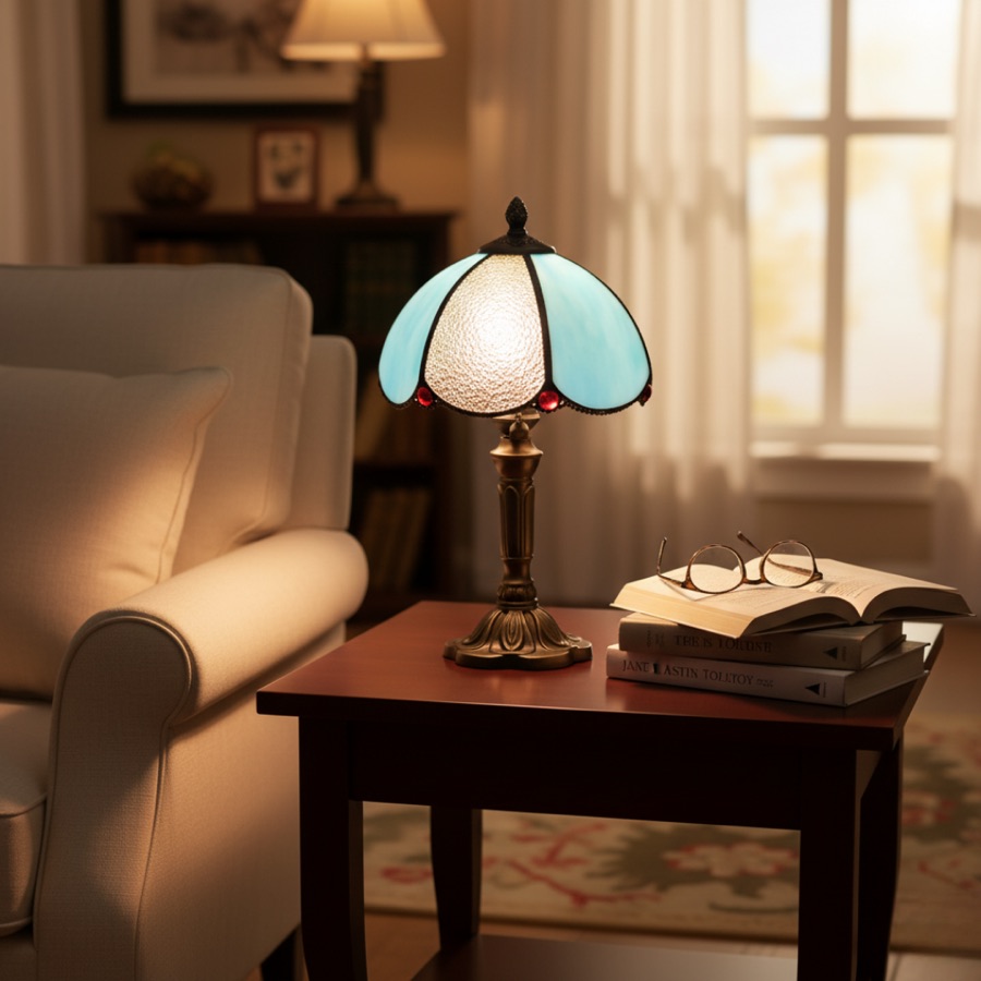 Luminária de Mesa LED Barroca Luxuosa