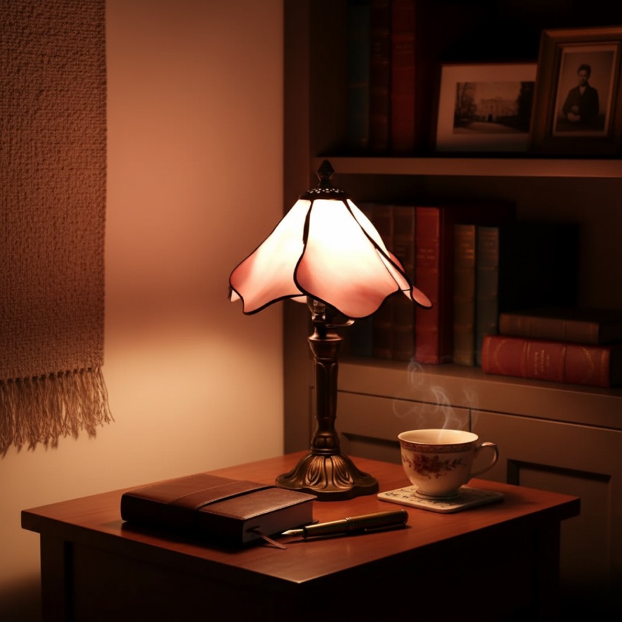 Luminária de Mesa LED Barroca Artística