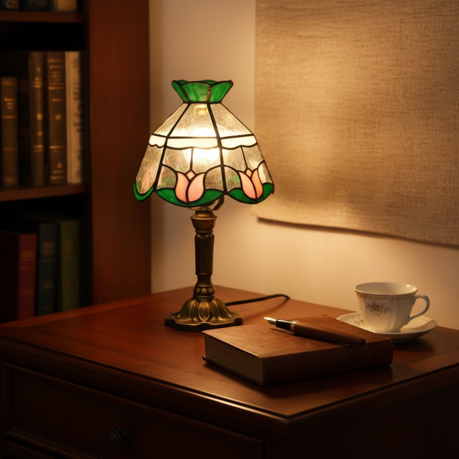 Luminária de Mesa LED Barroca Antiga