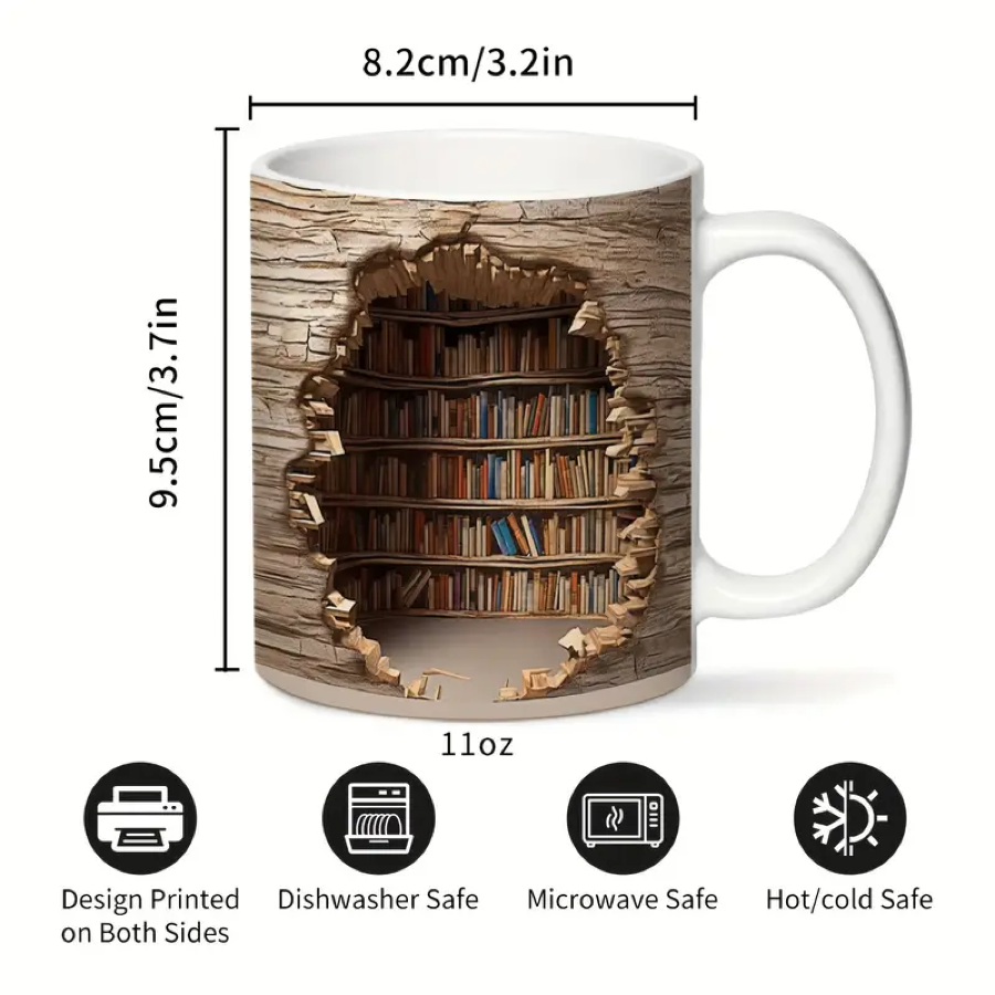 Caneca Encantadora de Biblioteca com Ativação Térmica