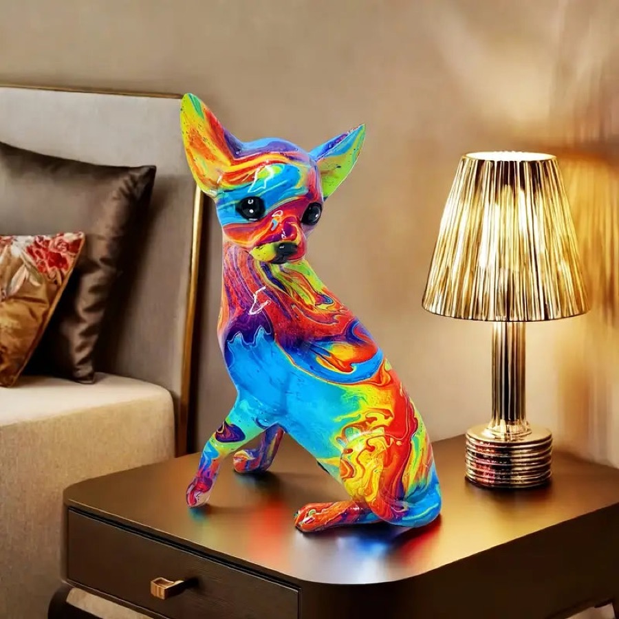 Luminária de Mesa Chihuahua Vivo em Resina
