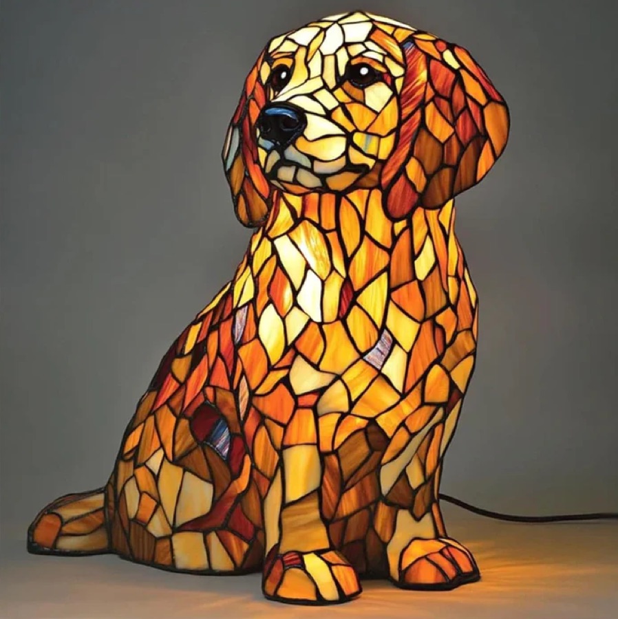 Lily – Luminária Golden Retriever Espiritual